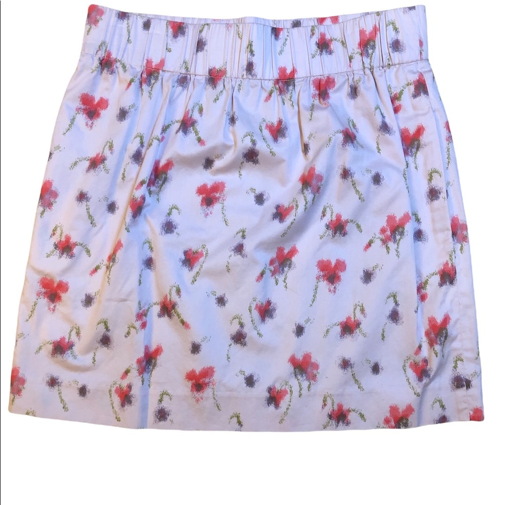 J. Crew Light Pink Floral Mini Skirt